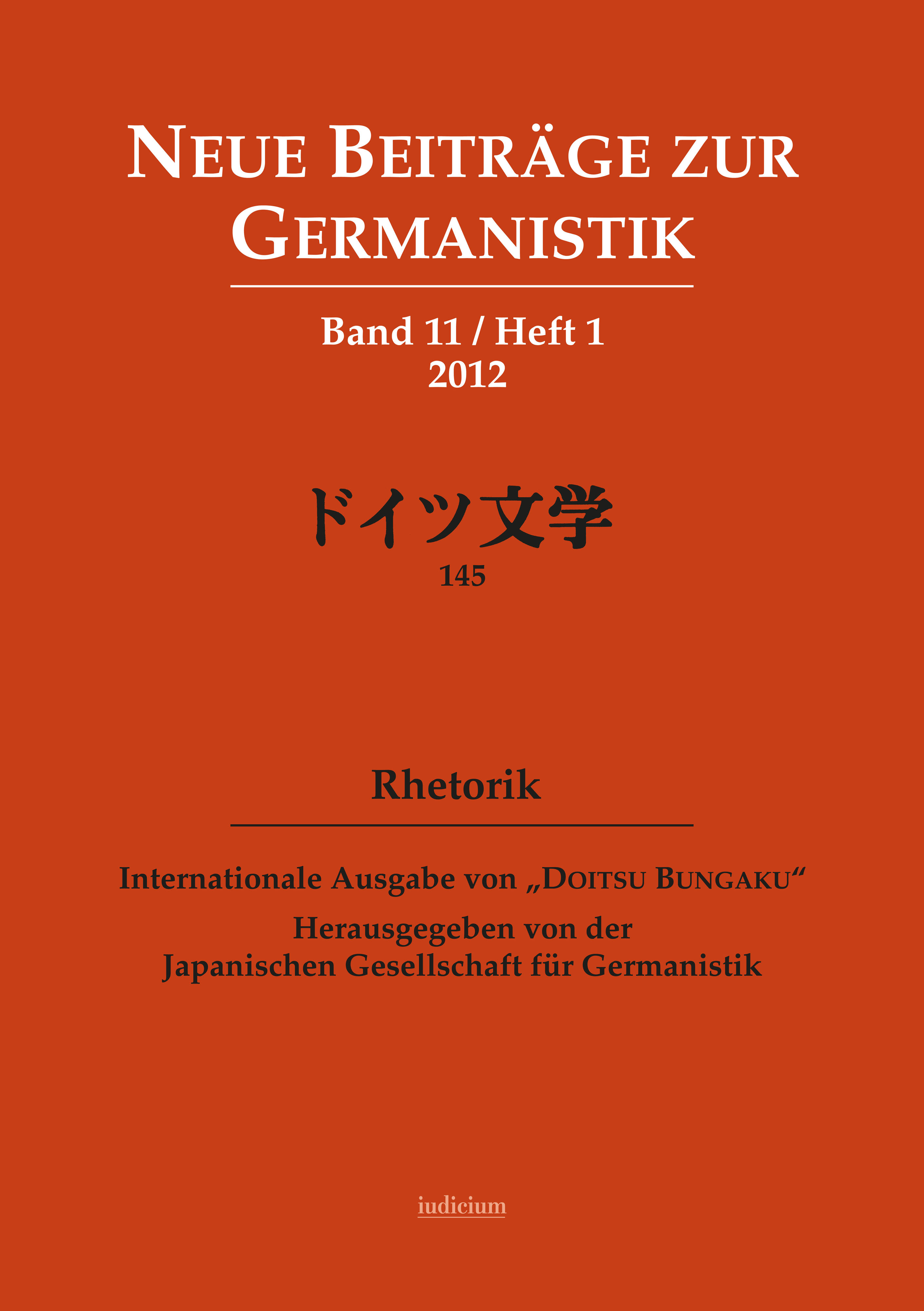 Neue Beiträge zur Germanistik, Band 11 / Heft 1