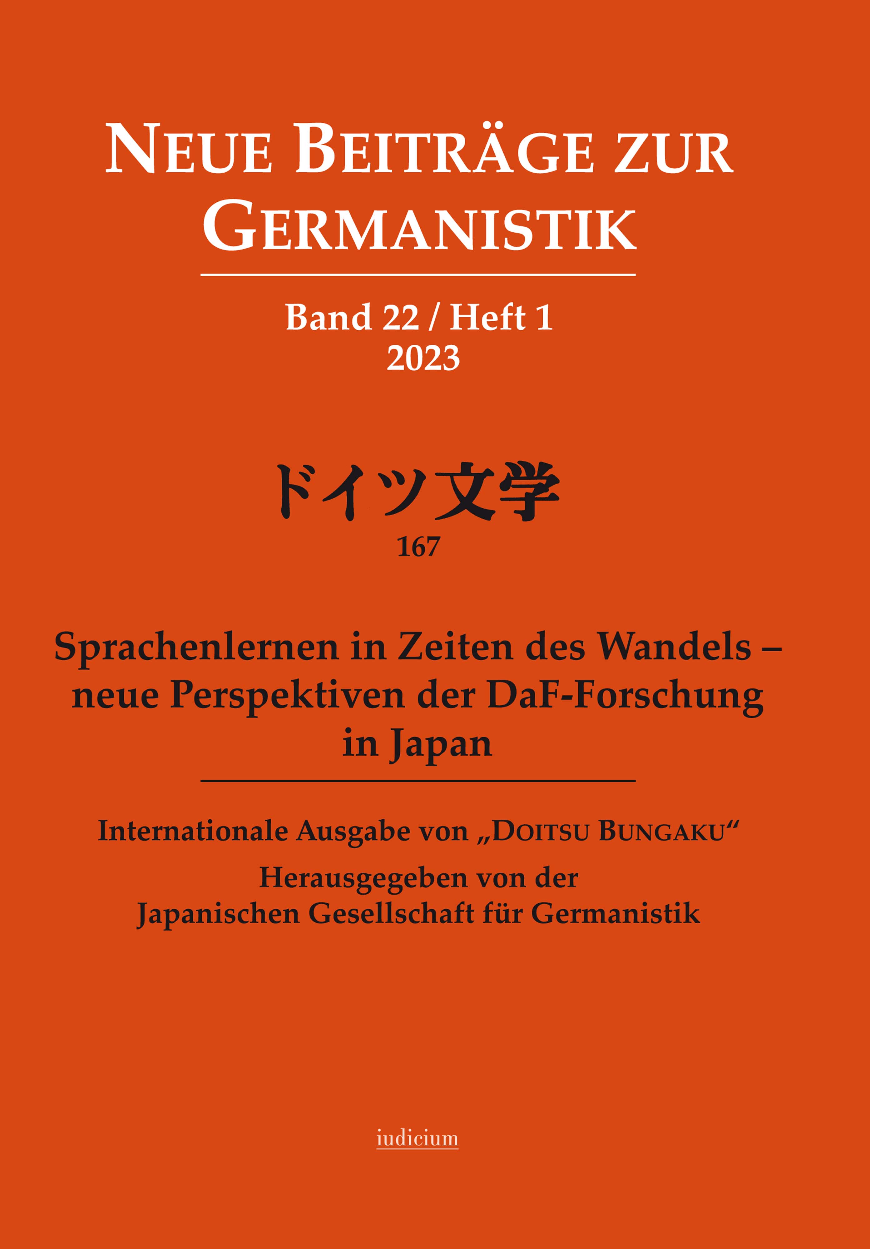 Neue Beiträge zur Germanistik, Band 22 / Heft 1 / 2023