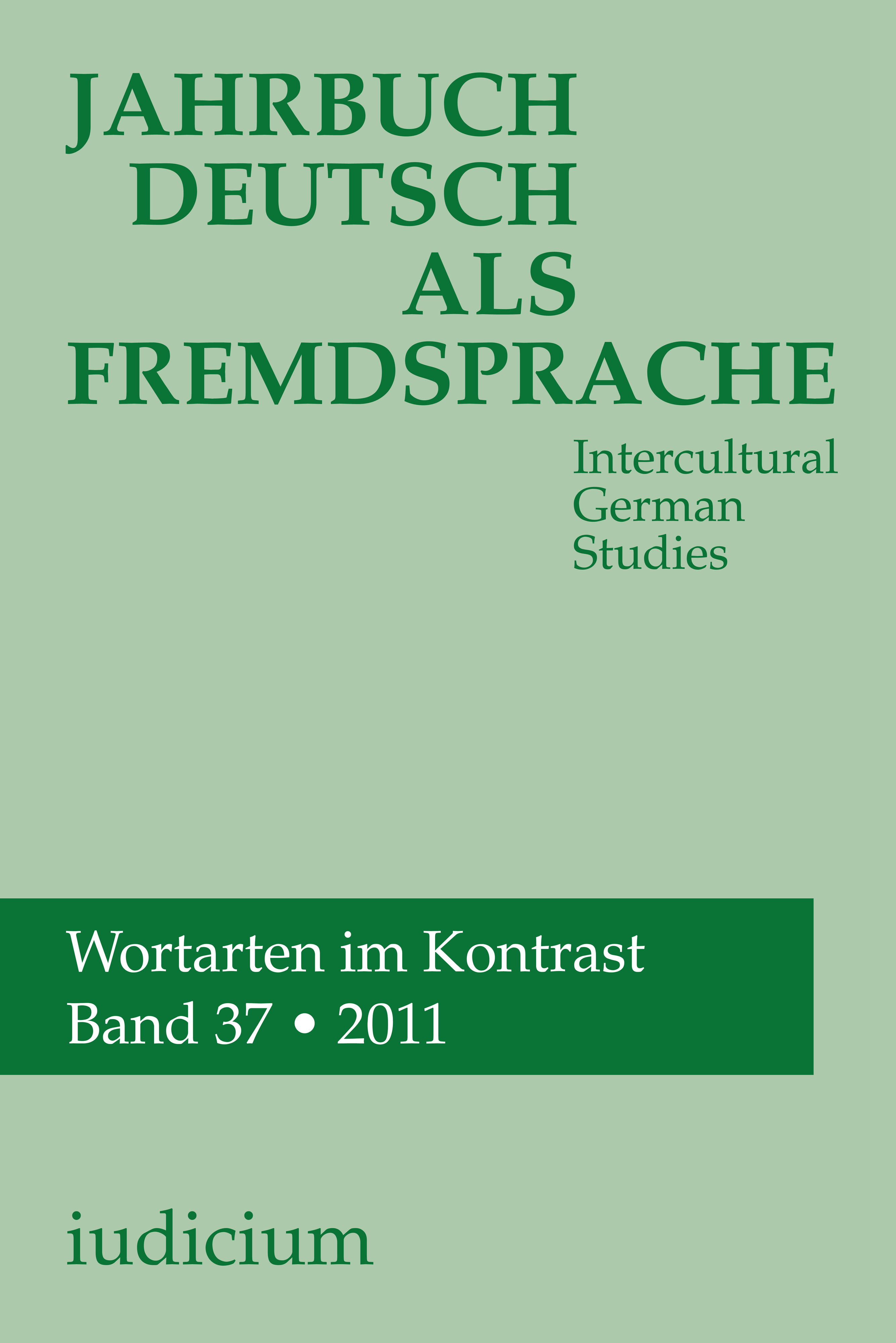 Jahrbuch Deutsch als Fremdsprache Band 37 / 2011