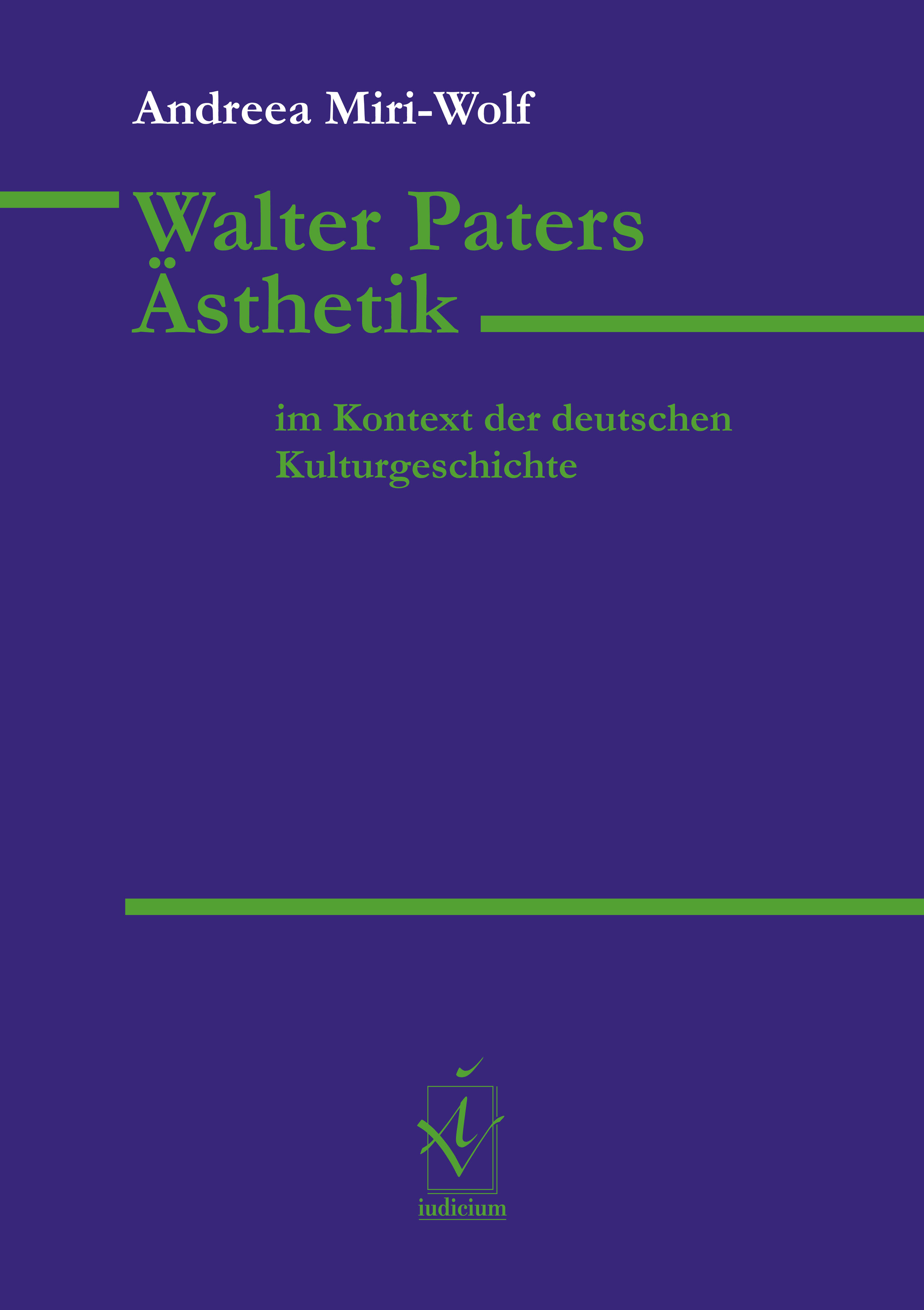 Walter Paters Ästhetik im Kontext der deutschen Kulturgeschichte