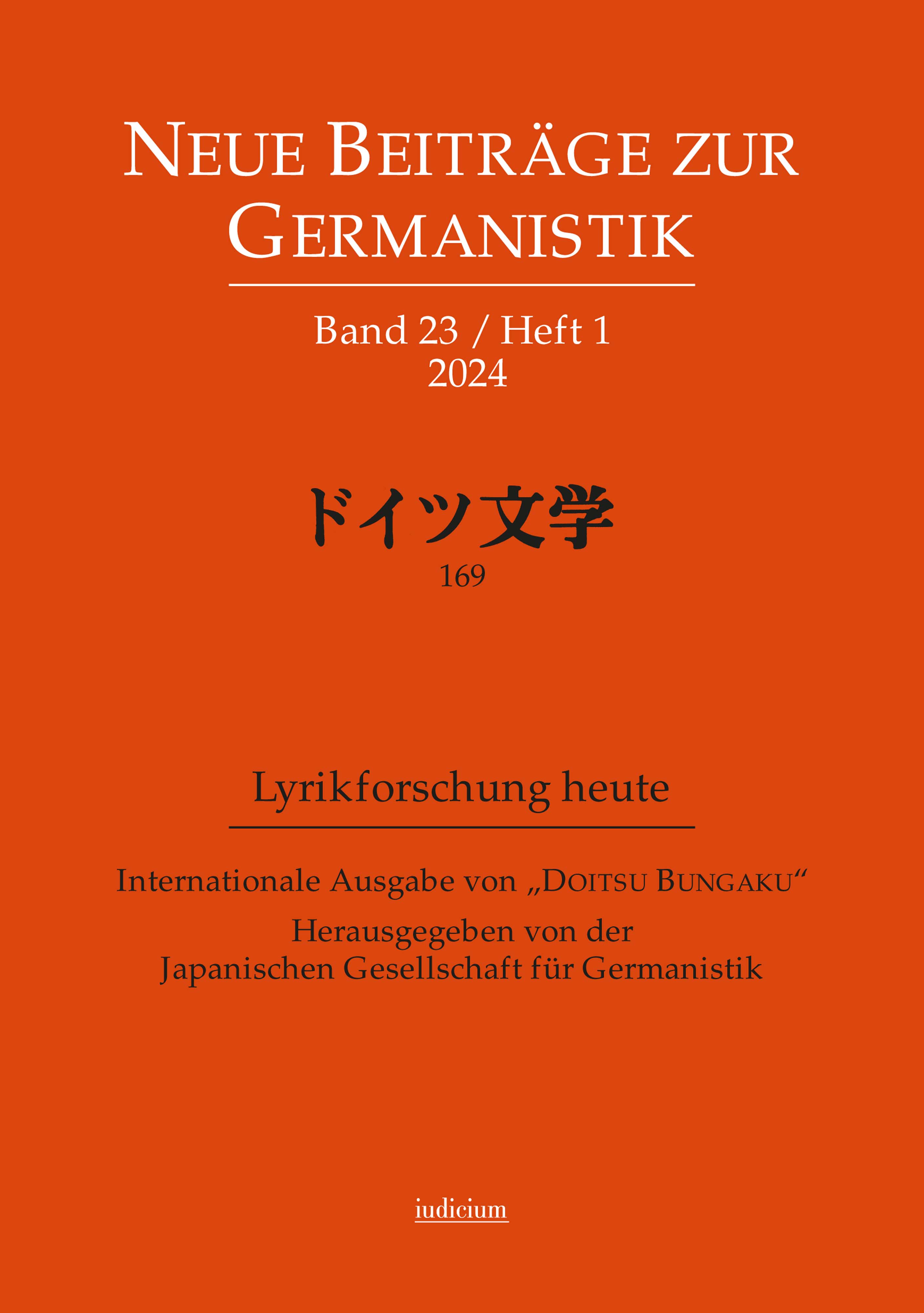 Neue Beiträge zur Germanistik, Band 23 / Heft 1 / 2024