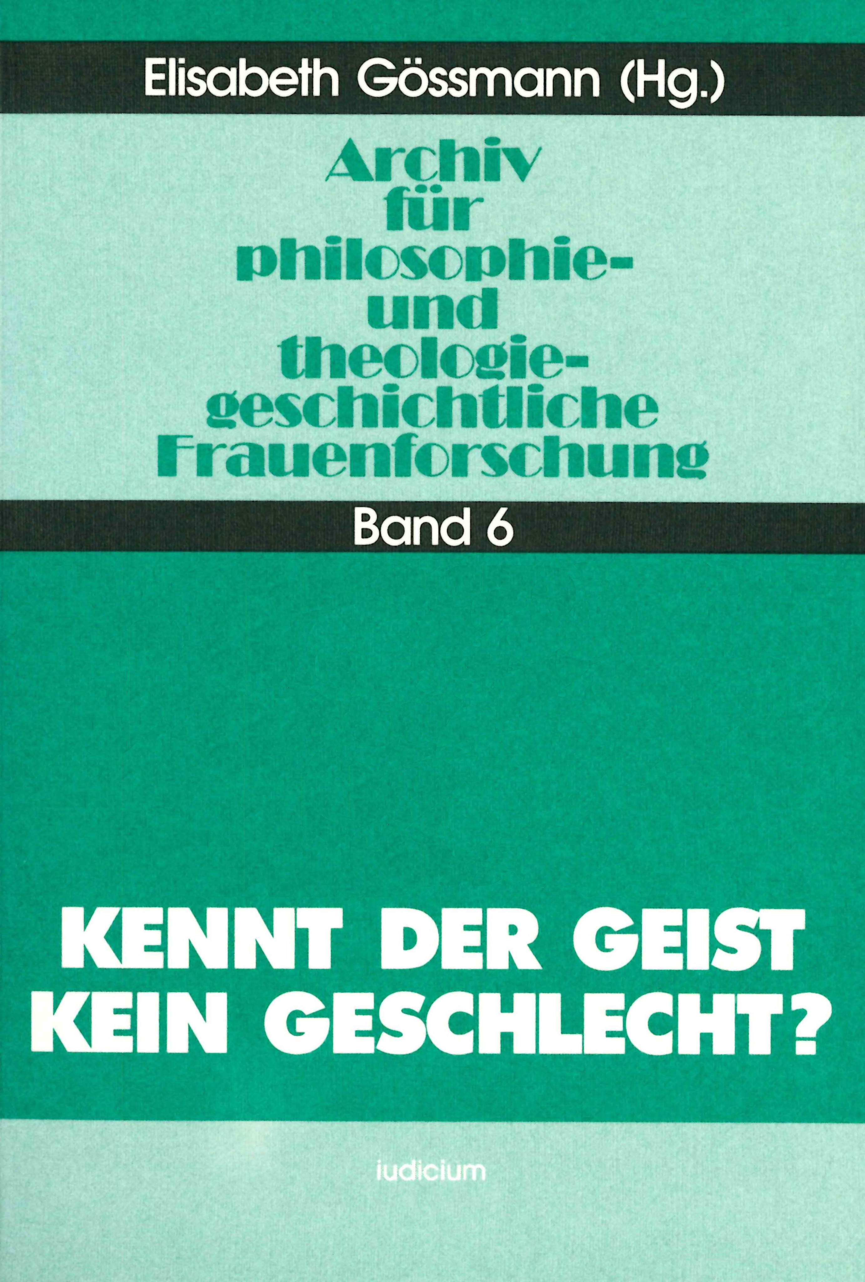 Kennt der Geist kein Geschlecht?