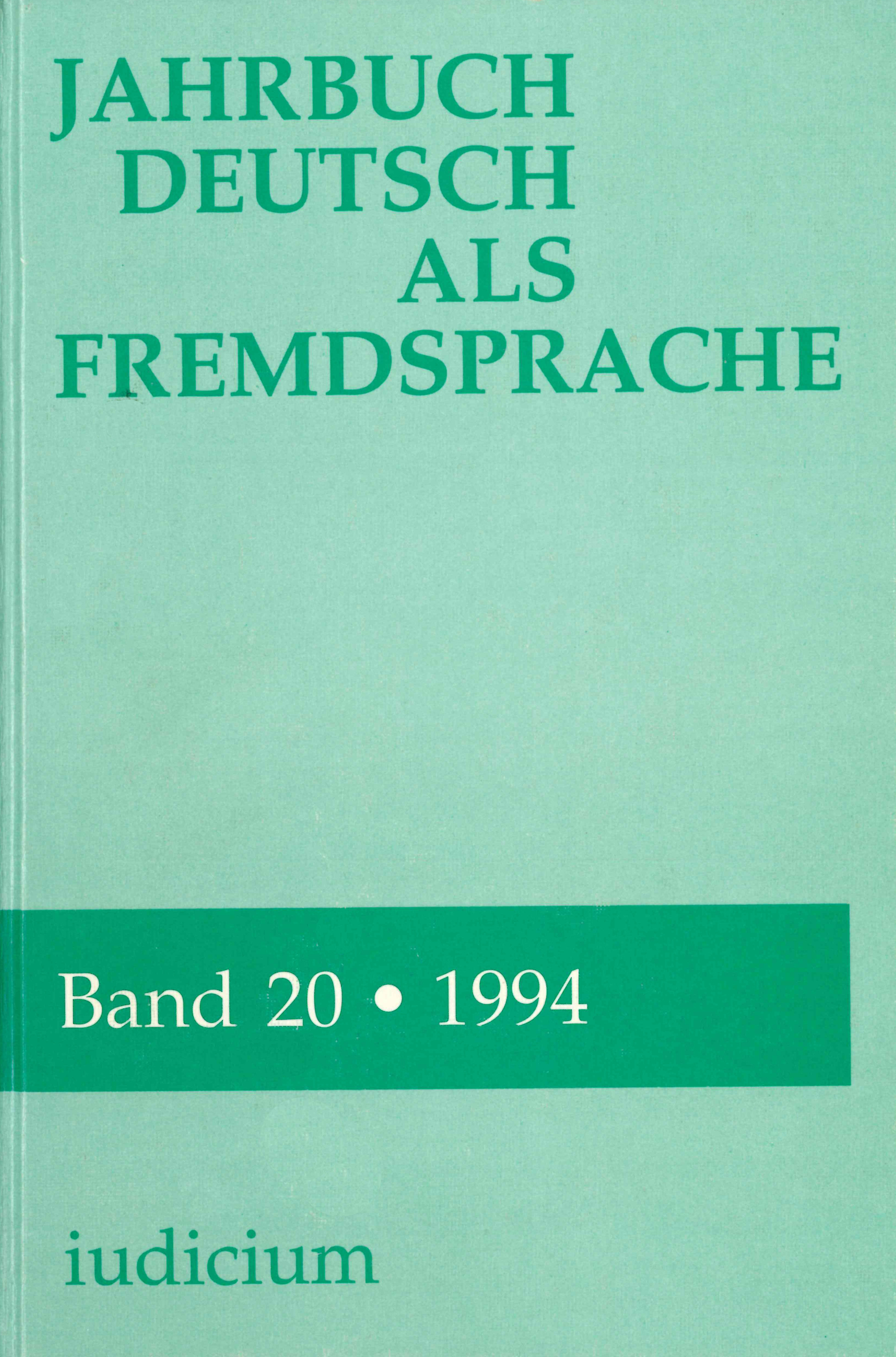Jahrbuch Deutsch als Fremdsprache. Intercultural German Studies