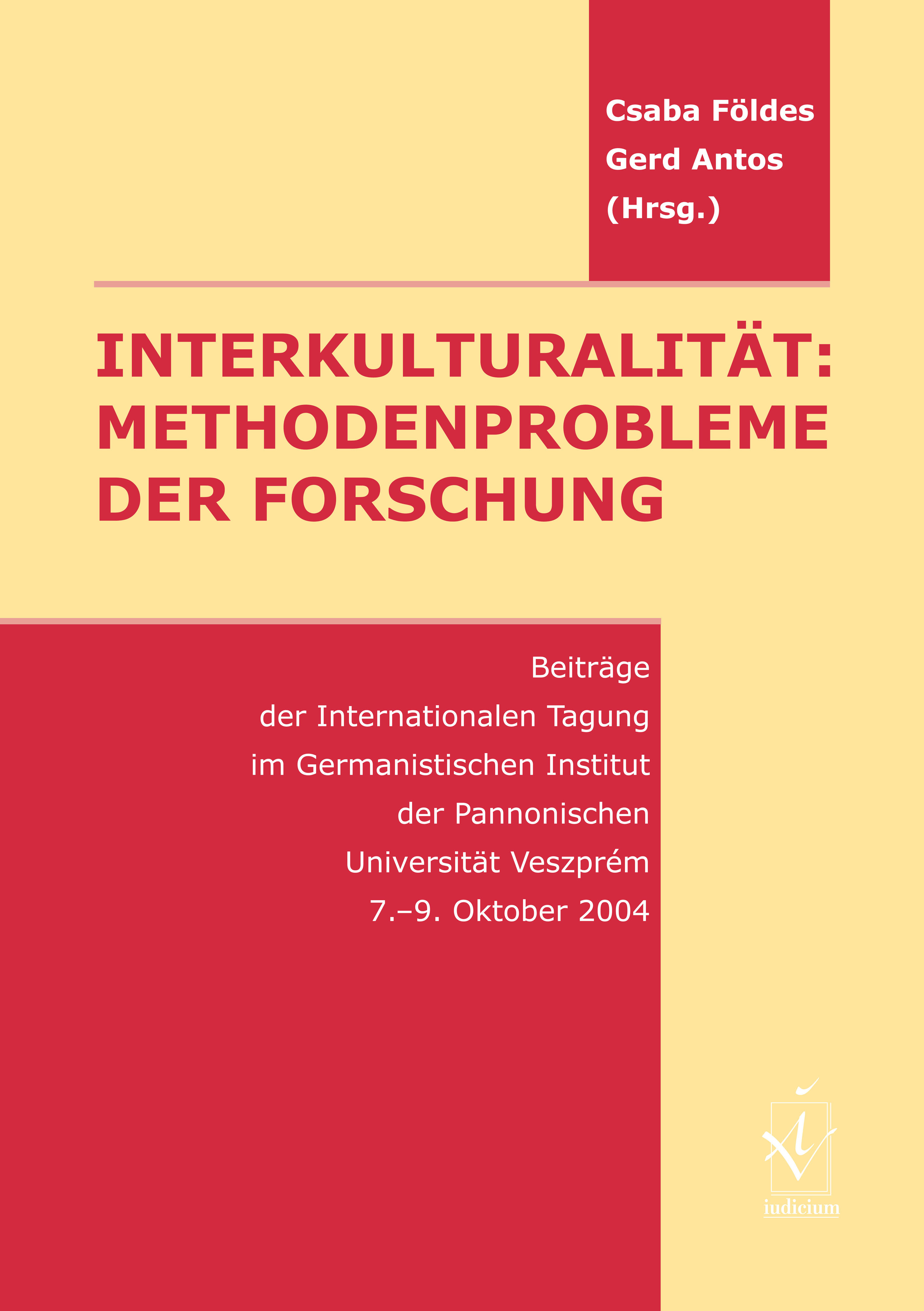 Interkulturalität: Methodenprobleme der Forschung
