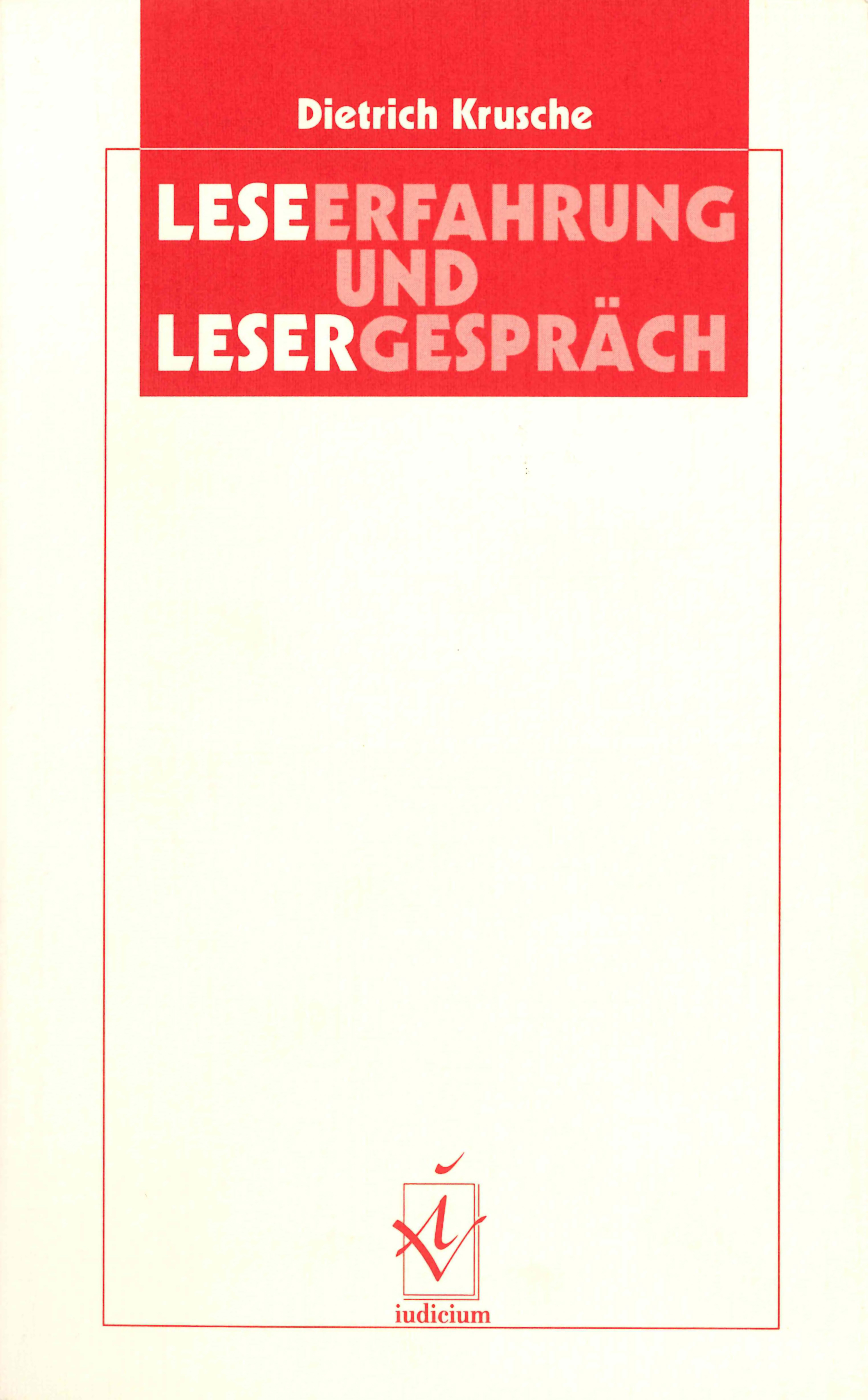 Leseerfahrung und Lesergespräch
