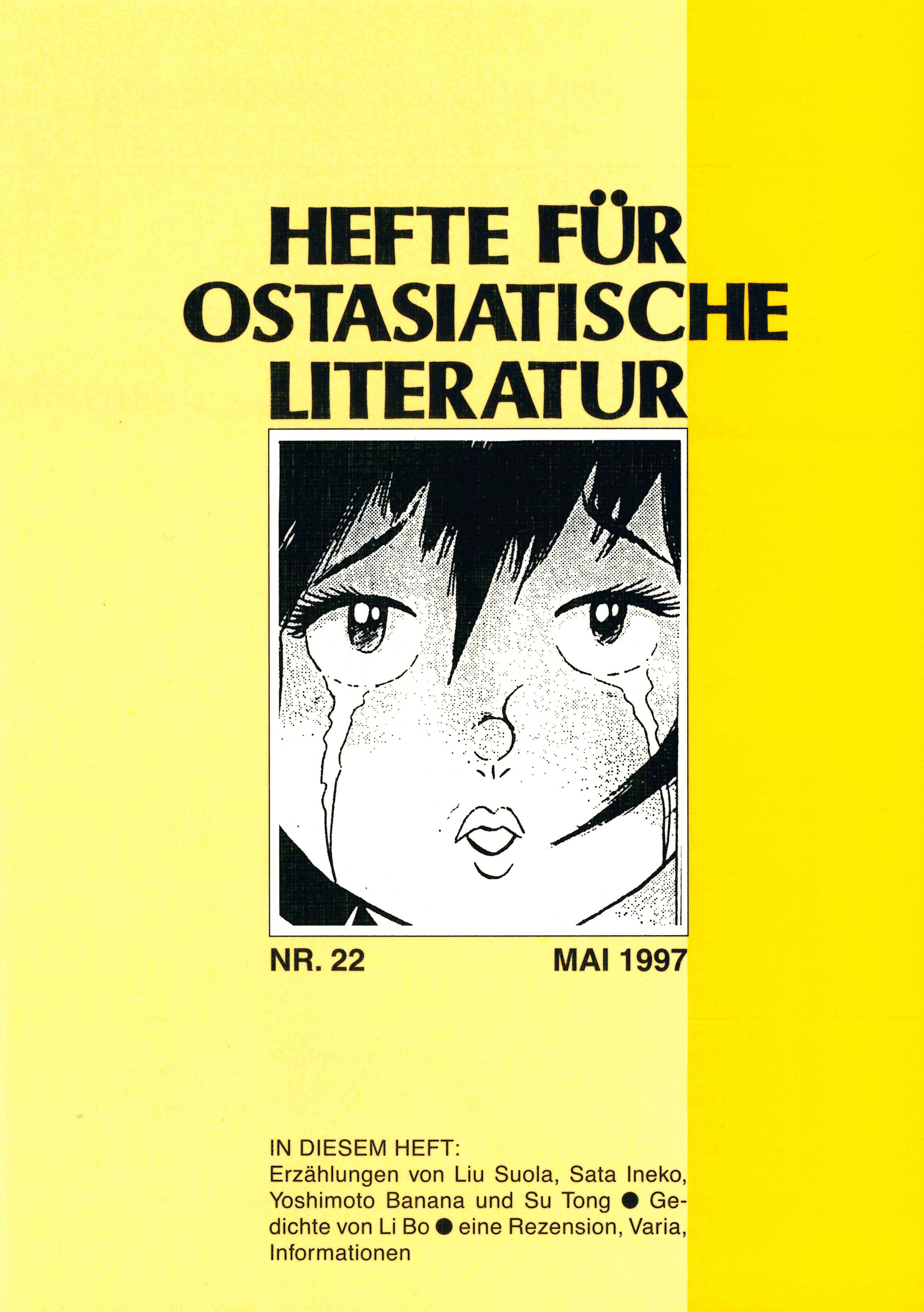 Hefte für ostasiatische Literatur 22