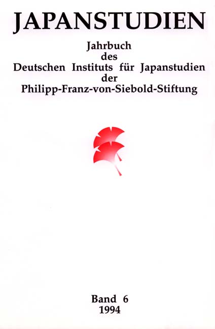 Japanstudien. Jahrbuch des Deutschen Instituts für Japanstudien, Band 6/1994