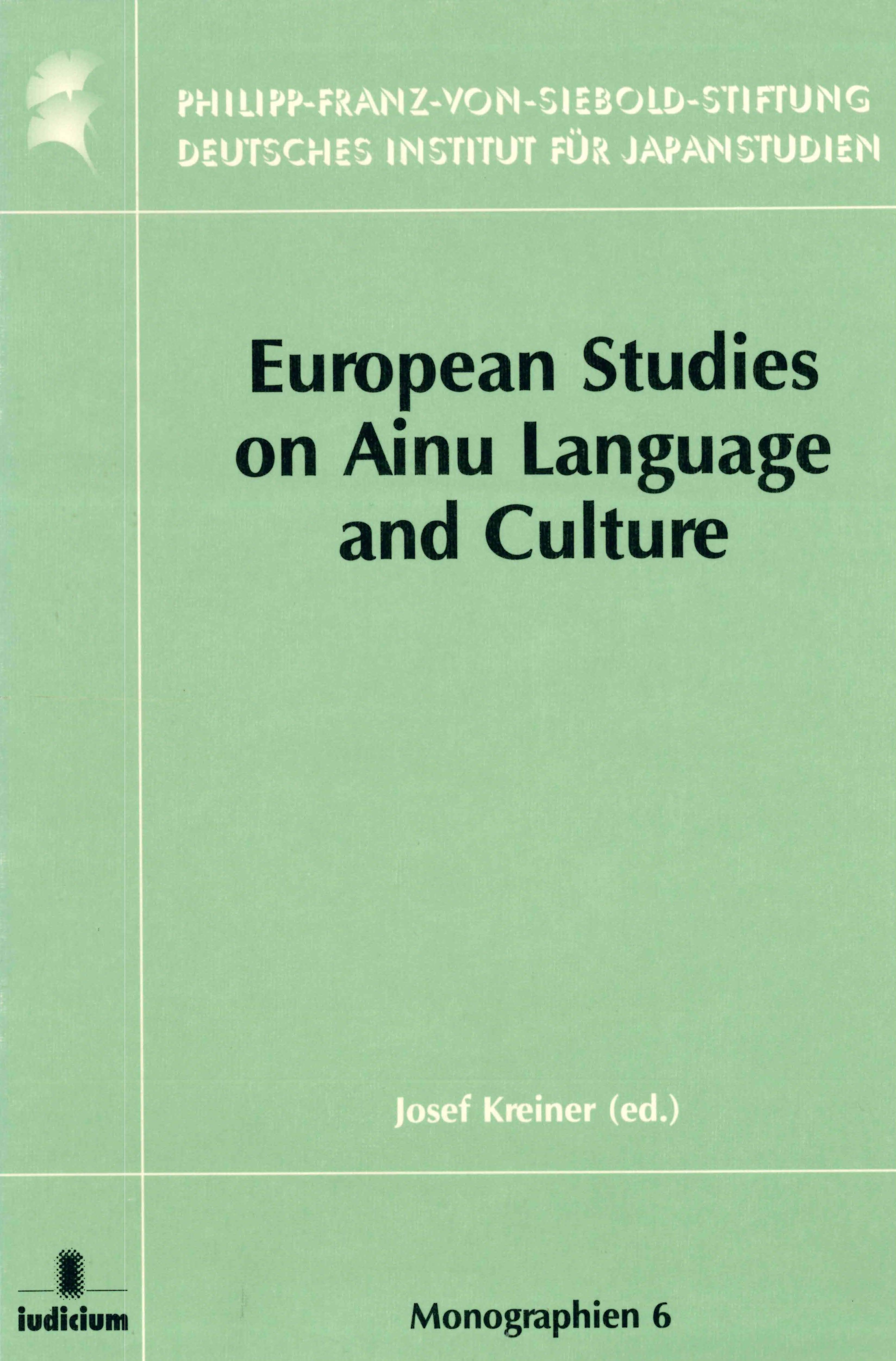 European Studies on Ainu Language and Culture