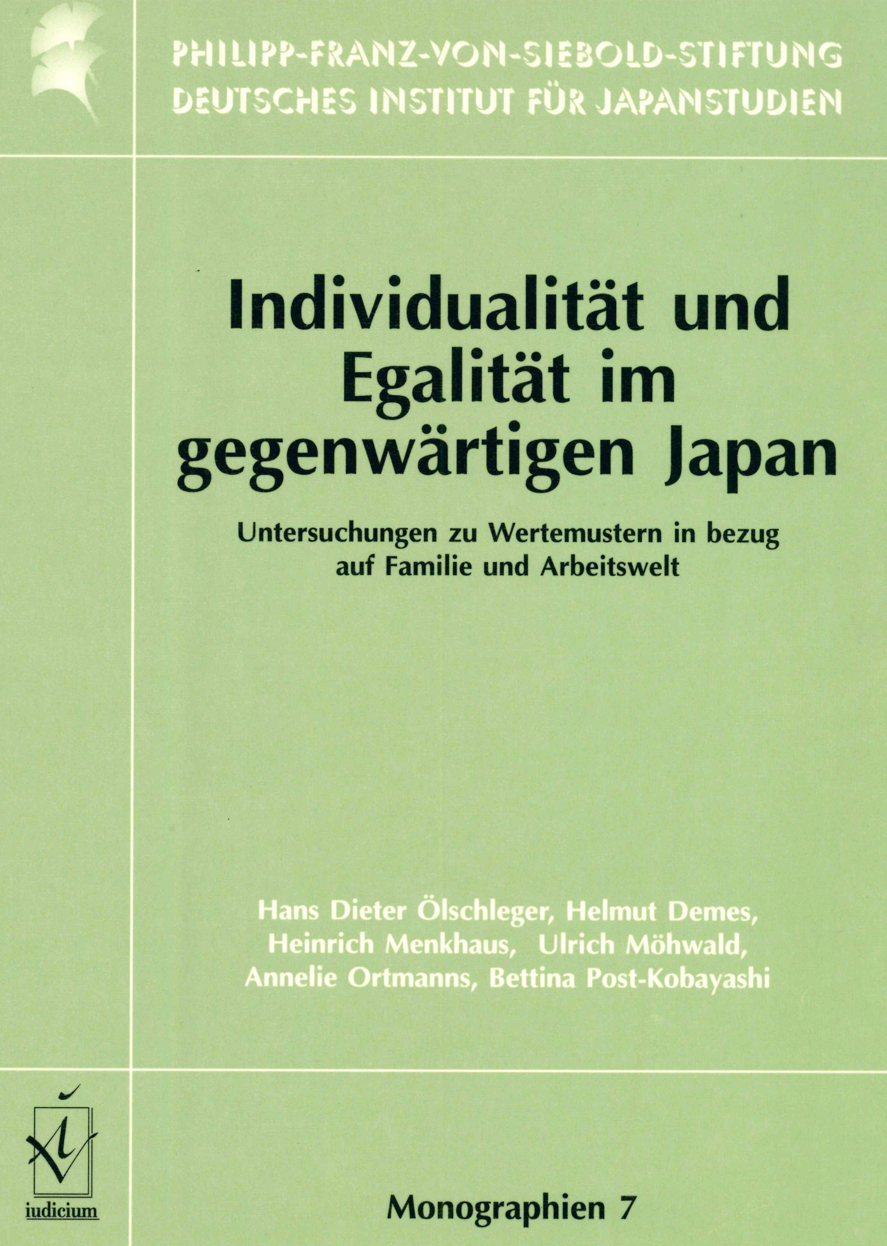 Individualität und Egalität im gegenwärtigen Japan