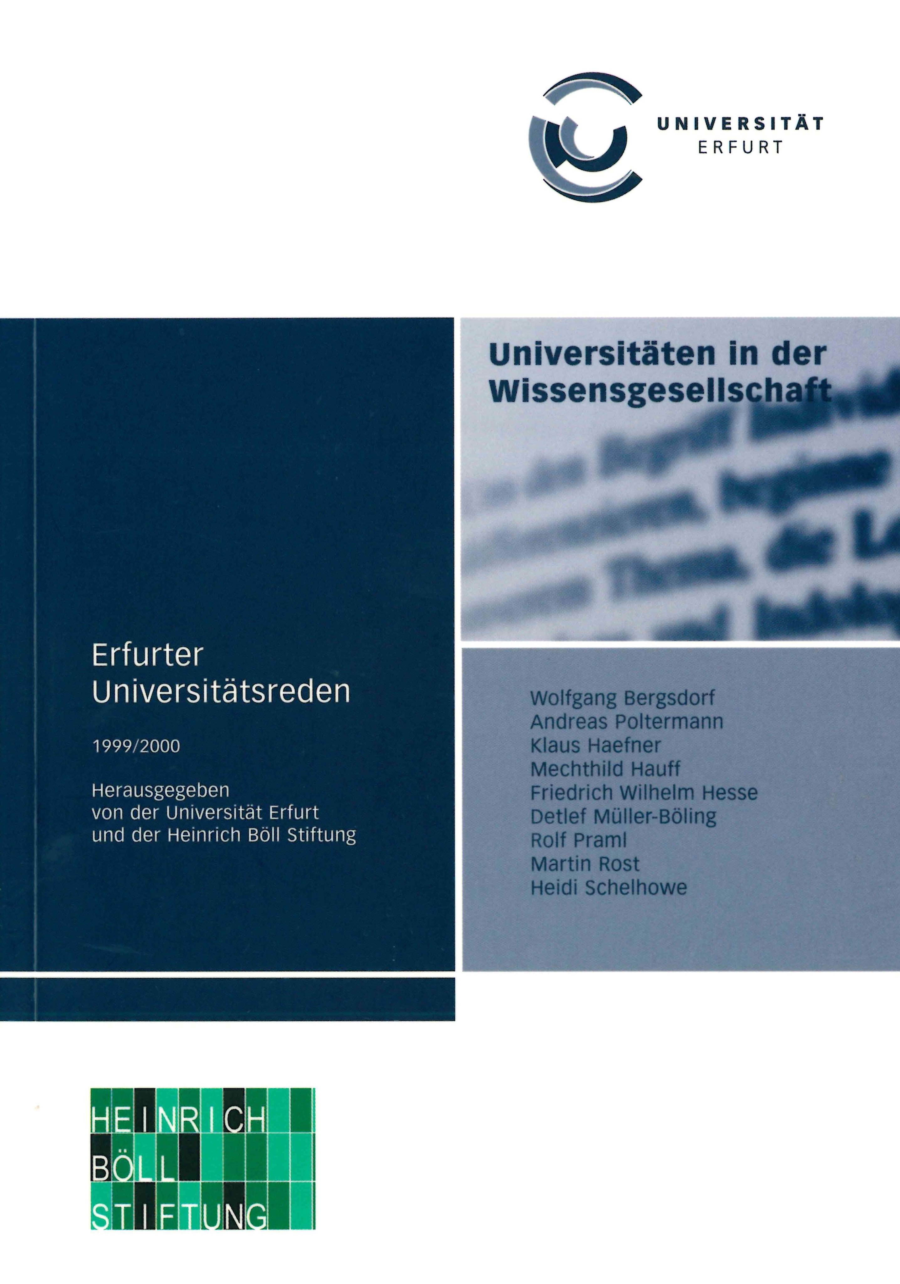 Erfurter Universitätsreden 1999/2000