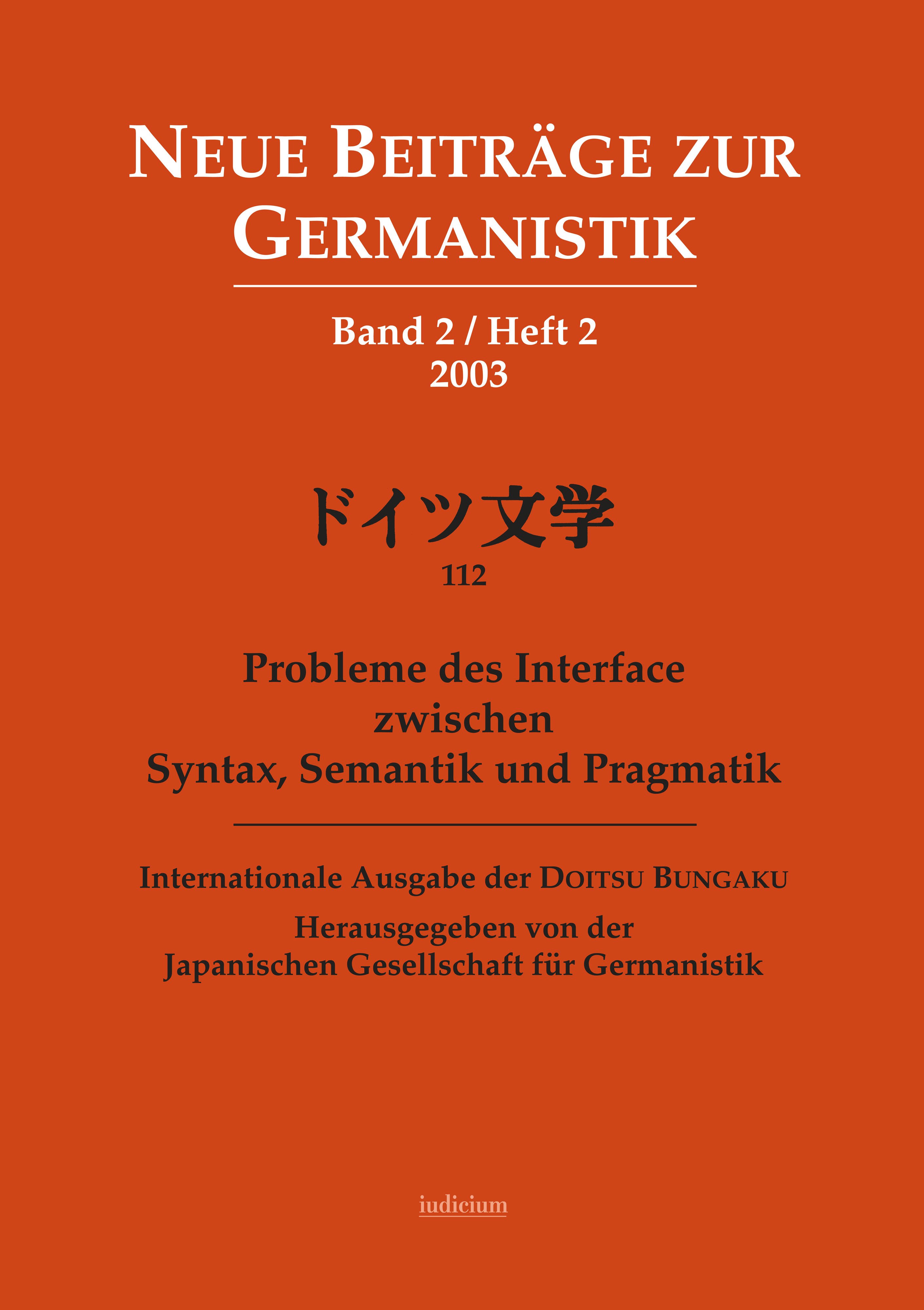 Probleme des Interface zwischen Syntax, Semantik und Pragmatik